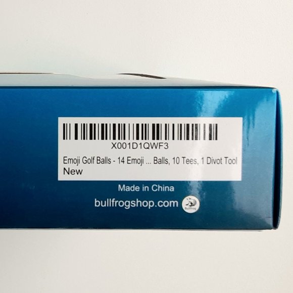 Emoji Golf Balls- Set of 14 Plus 10 Tees & 1 Divot Tool, By Bullfrog - Picture 7 of 7